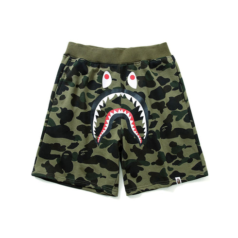 Bathing Ape Shorts Men's Shark Head Camouflage Elastic Waist Fifth Pants Middle Pants Casual Shorts