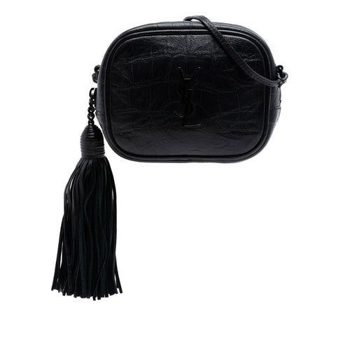 Classic Monogram Blogger Crossbody Bag Crocodile Embossed Leather Small