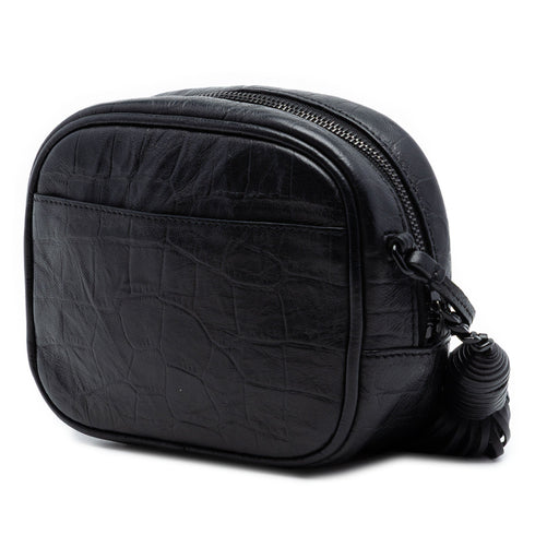 Classic Monogram Blogger Crossbody Bag Crocodile Embossed Leather Small