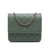 Square Wallet on Chain Quilted Caviar