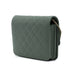 Square Wallet on Chain Quilted Caviar