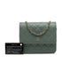 Square Wallet on Chain Quilted Caviar