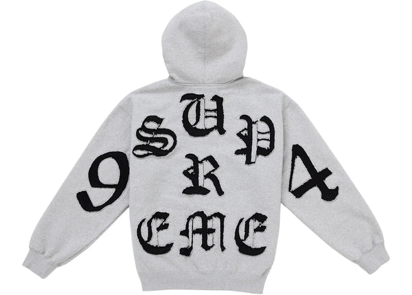 Supreme Cut Out Zip Up Hooded Sweatshirt Heather Grey