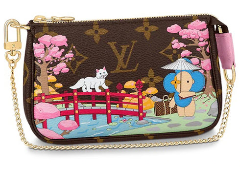 Louis Vuitton Mini Pochette Accessoires Monogram Vivienne Wisteria Pink
