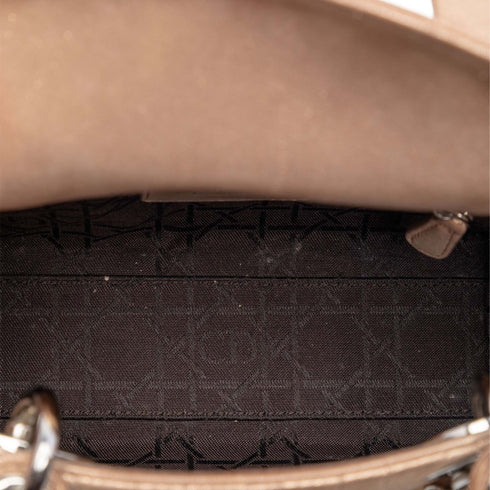 Lady Dior Chain Bag Cannage Quilt Iridescent Leather Mini