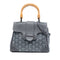 Saigon Top Handle Bag Coated Canvas with Leather Mini