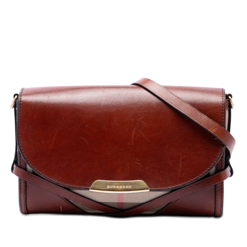Bridle Abbott Crossbody Bag House Check Canvas and Leather Small