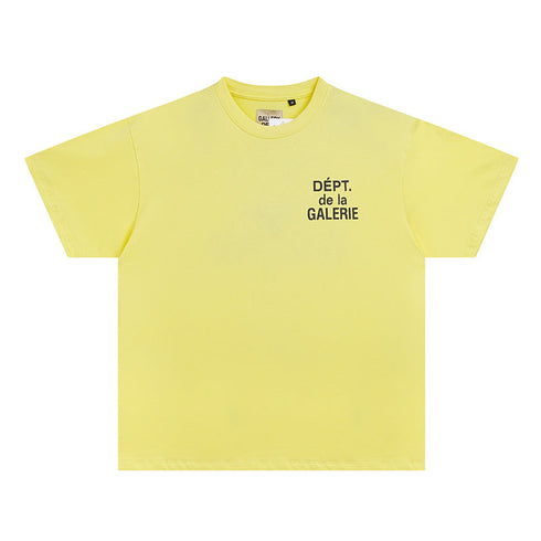 Gallery Dept T Shirts round Neck Short Sleeve T-shirt Pure Cotton