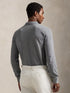 RALPH LAUREN Custom Slim Fit Mesh Polo Shirt Canterbury Heather