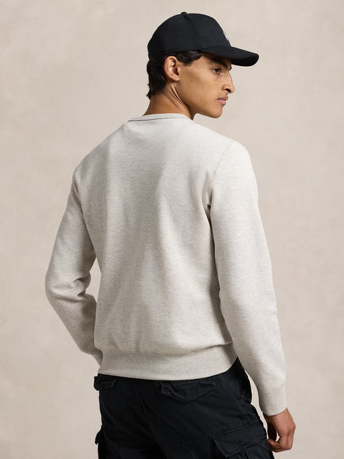 RALPH LAUREN Double-Knit Sweatshirt Light Sport Heather