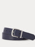 RALPH LAUREN Reversible Pebble Leather Belt Black/Navy