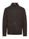 RALPH LAUREN Wool-Blend Utility Shirt Jacket Dark Brown