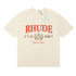 Rhude T-shirts Flag Badge Cotton Casual Short Sleeve Men and Women