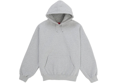 Supreme Satin Applique Hooded Sweatshirt (SS26) Heather Grey