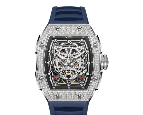 VVS Watches™ Tonneau | Iced Out Skeleton