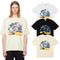Rhude T-shirts Beach Coconut House Printed Cotton Casual Crew Neck Short Sleeve Men and Women