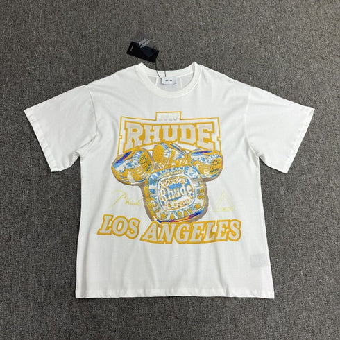 Rhude T-shirt Micro Label Champion Ring Printed Short Sleeve T-shirt