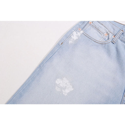 Gallery Dept Jeans hand-painted splash ink paint point matching denim trousers