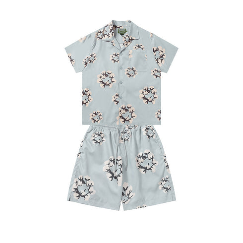 Denim Tears T-shirt & Shorts 2 Piece Set Button cardigan woven