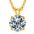 VVS 925 Sterling Silver Moissanite Solitaire Pendant Necklace
