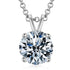 VVS 925 Sterling Silver Moissanite Solitaire Pendant Necklace