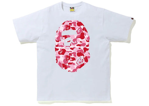 BAPE ABC Camo Big Ape Head Tee White/Pink