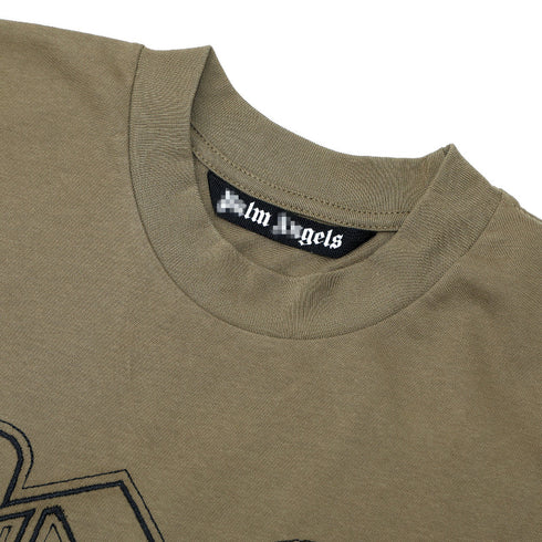Palm Angels T-shirt Embroidered Letter Logo Short Sleeve T-shirt
