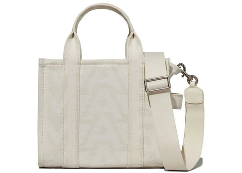 Marc Jacobs Monogram Printed Small Tote Bag Eggshell