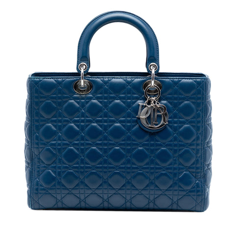 Lady Dior Bag Cannage Quilt Lambskin Large