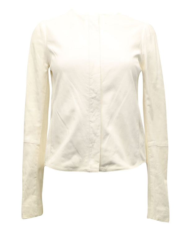 Women's Zimmermann Longsleeve Blouse in White Linen