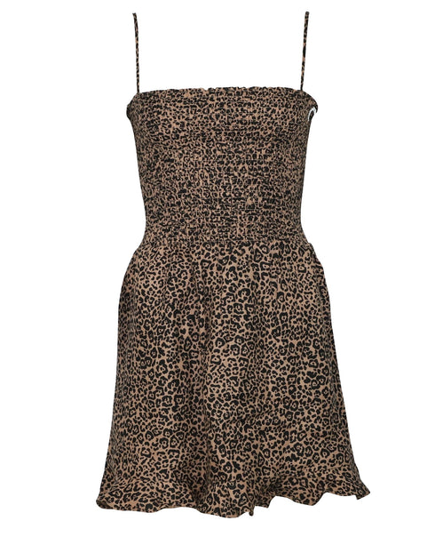 Women's Reformation Rouen Mini Dress in Animal Print