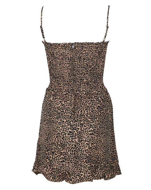 Women's Reformation Rouen Mini Dress in Animal Print