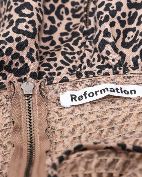 Women's Reformation Rouen Mini Dress in Animal Print