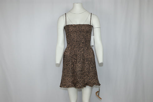 Women's Reformation Rouen Mini Dress in Animal Print