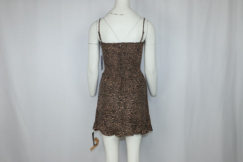 Women's Reformation Rouen Mini Dress in Animal Print