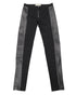 Women's Burberry Leather Side Panel Pants in Black Acetate