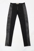 Women's Burberry Leather Side Panel Pants in Black Acetate