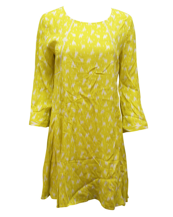 Women's Ba&sh Stacy A-line Mini Dress in Yellow Viscose
