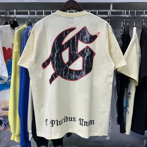 Godspeed T-shirts Skull Baseball Players Printed Cotton Casual Short Sleeves Men and Women