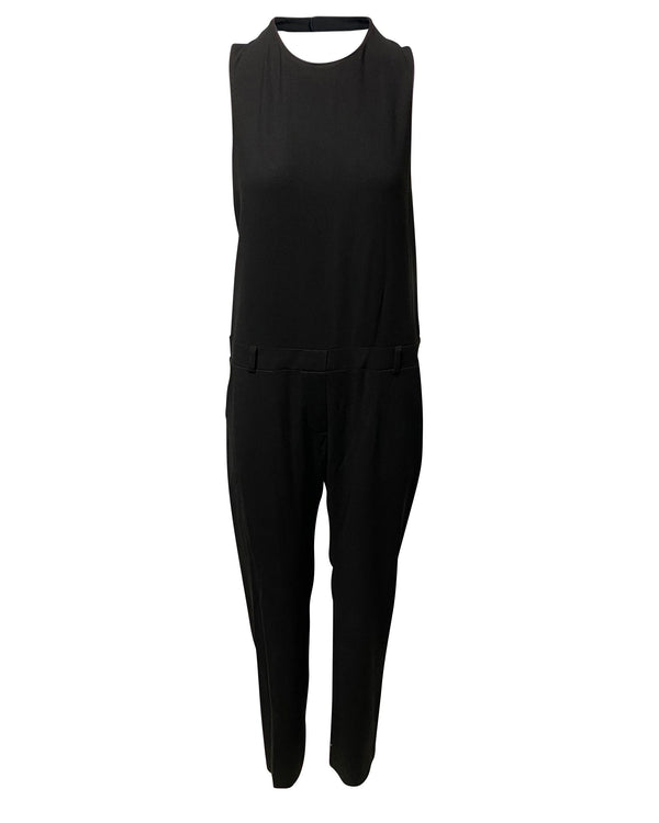 Women's Iro Gennia Open Back Jumpsuit In Black Acetate