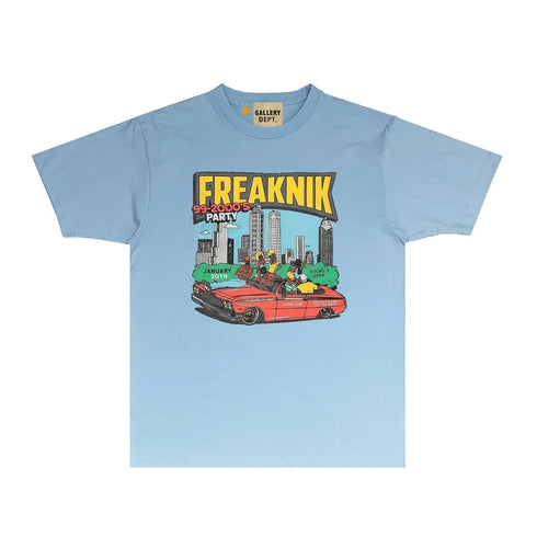 Gallery Dept T Shirt Retro Printed Loose Short-Sleeved Shirt