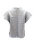 Women's Iro Jean Florie Frayed Sleeves Top in Light Blue Denim