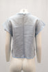 Women's Iro Jean Florie Frayed Sleeves Top in Light Blue Denim