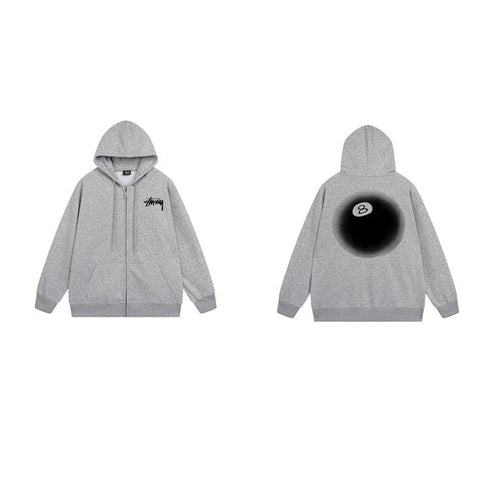Stussy Hoodie Zip-Up Cardigan Fleece Hooded Sweater