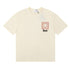 Rhude T-shirts Chevron Red Printed Cotton Casual Short Sleeve Men and Women