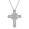 Fully Iced Baguette Cross Pendant Necklace