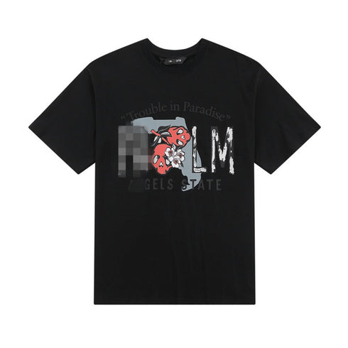 Palm Angels T-shirt Skull Letter Print Short Sleeve T-shirt