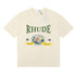 Rhude T-shirts Morocco Seaview Sailing Print Cotton Casual Short Sleeves Men and Women