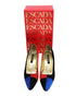 Women's Escada 80s Color Block Court Heels in Multicolor Suede
