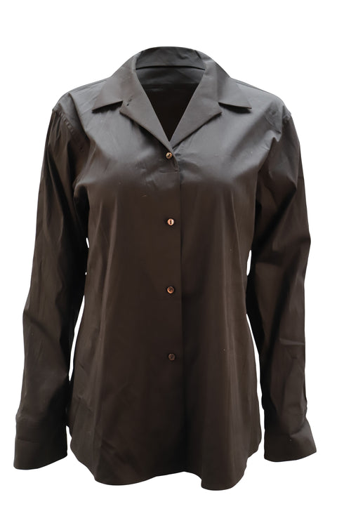 Women's Jil Sander Button-down Shirt in Black Cotton